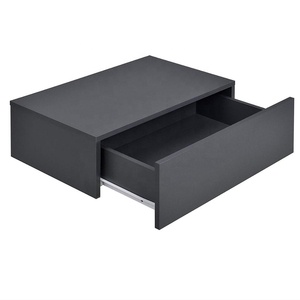 Comodino Flottante con Ripiani Apribili in Legno di Noce Massiccio, Stile Mid-century - Product Image 2