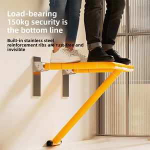 Sedile <span class=keywords><strong>Doccia</strong></span> Pieghevole Moderno in ABS/Acciaio Inox Cromato, Antiscivolo, Ecologico, per Anziani, Bagno, Appartamento, Ospedale - Product Image 3