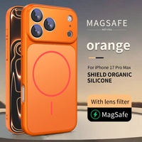 Coque en silicone mat de protection d'objectif de caméra entièrement métallique pour iPhone 17 15 16 14 13 Pro Max coque arrière rigide antichoc