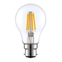 Ampoule de bougie Edison, ambre clair C35 B22 E12 E14 E26 E27 Base Vintage, ampoule à Filament Led à intensité variable