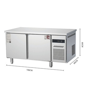 Congelador comercial de 1,8 m, banco de trabajo de mantenimiento fresco de acero inoxidable, congelador de temperatura única, <span class=keywords><strong>nevera</strong></span> de <span class=keywords><strong>mesa</strong></span> de preparación de sándwich fresco - Product Image 2