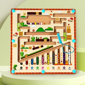 <span class=keywords><strong>Giochi</strong></span> Educativi <span class=keywords><strong>Montessori</strong></span> in <span class=keywords><strong>Legno</strong></span> Unisex per Bambini 4-6 Anni, Gioco del Labirinto con Perline, Sfide Cognitive <span class=keywords><strong>di</strong></span> Logica e Numerazione - Product Image 1