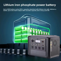 Station d'alimentation portable solaire d'urgence 220V 1000W 1kW LiFePO4 haute capacité avec sortie EV 12V DC 1200W pour le camping