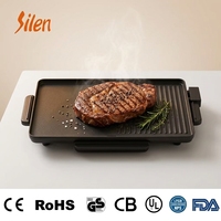 Grill électrique ultra-rapide 2200W, plaque de cuisson haute puissance pour table, surface antiadhésive pour une cuisson rapide, vente en gros B2B