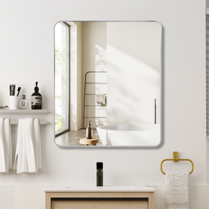 กระจกติดผนังห้องน้ำทรงสี่เหลี่ยมขนาด 30x36 สีเงิน - Product Image 1