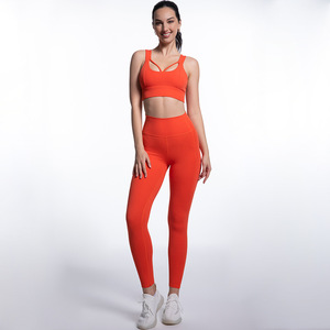 Conjunto de sujetador de Yoga de verano de cintura alta para mujer, ropa de gimnasio de secado rápido, transpirable, ligero, gran oferta para Amazon - Product Image 2