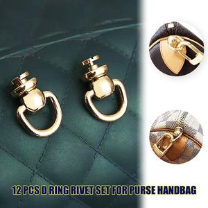 Anillas en D para bolsos, remaches de cuero, tachuelas metálicas con bola, remaches de tornillo para cuero, accesorios para kit de conversión de bolsos cruzados y carteras - Product Image 5