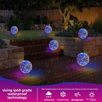 Lampe flottante gonflable à LED solaire à changement de couleur, en PVC, étanche, portable et légère pour l'extérieur