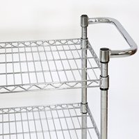 Chariot d'entrepôt robuste à 2 niveaux réglables pour câbles et fils, avec étagère de rangement et plateau plat, pour usine et atelier