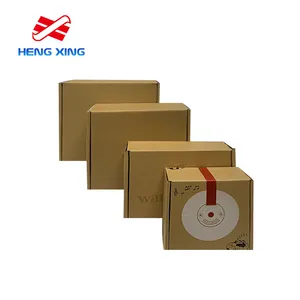HENGXING geri dönüşümlü toptan özel yapılmış kahverengi kraft oluklu kağıt karton nakliye katlanır ambalaj hediye kutusu