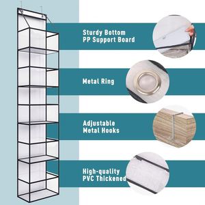 Sac de rangement suspendu à la porte pliable à 5 couches, écologique, multifonctionnel, grande capacité, organisateur imperméable en PVC à suspendre derrière la porte - Product Image 6