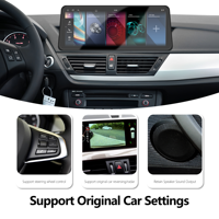 Meihua Écran tactile Android OLED 2K de 12,3 pouces pour lecteur avec cadre et faisceau de câblage pour BMW X1/X2/F48 2016-2017 Ensemble complet