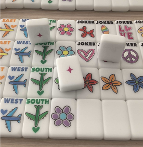 In Stock Wholesale Travel Engraved Acrylic Luxury 160 <b>Set</b> New America <b>Mahjong</b> Tiles - Product Image 4