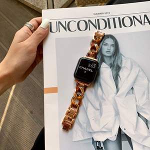 Coolyep – Bracelet de montre universel en résine et <span class=keywords><strong>acier</strong></span> inoxydable de qualité supérieure, épissage métallique, pour <span class=keywords><strong>Apple</strong></span> <span class=keywords><strong>Watch</strong></span> - Product Image 3