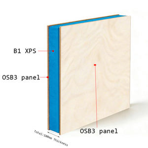 Panel de Pared Sándwich con Revestimiento de Madera de Instalación Rápida, Núcleo de XPS B1 para Aislamiento Térmico en Zonas Frías - Product Image 1