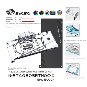 Bloc d'eau pour carte graphique Bykski N-ST4080SRTNOC-X RGB LED avec interface d'alimentation 5V/12V pour <span class=keywords><strong>ZOTAC</strong></span> <span class=keywords><strong>RTX</strong></span> <span class=keywords><strong>4080</strong></span> SUPER 16GB - Product Image 5