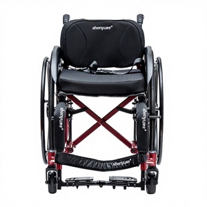 Fauteuil roulant manuel en aluminium, pliable, design sportif, haute qualité, haute performance, certifié CE, pour usage extérieur, soins à domicile, hôpital - Product Image 1