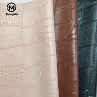 Vente en gros de cuir PVC patchwork effet veau gaufré animal 0,9 mm pour sacs à main, carnets, meubles, décoration automobile et élastiques
