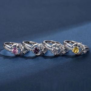 Anillos Anti Ansiedad Full Diamond Star Crescent Four-claw <b>Ring</b> for Women Open <b>Adjustable</b> <b>Ring</b> Luxury ZIRCON <b>Ring</b> - Product Image 2