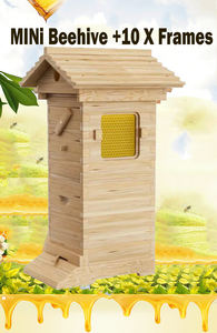 मिनी बीहीव बॉक्स हाउस 4x ऑटो चलाने शहद सुपर फ्रेम 6x ब्रोड लकड़ी बीसवैक्स फ्रेम - Product Image 6