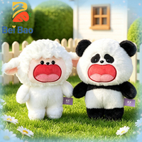 Peluche Panda à Grande Bouche Certifiée CE CPC, Jouet en Peluche Doux et Moelleux, Personnage de Dessin Animé, Cadeau en Peluche, Logo Personnalisé