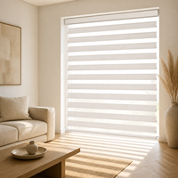 Stores enrouleurs motorisés intelligents pour cuisine, à double couche occultante, avec batterie au lithium rechargeable, pour fenêtre