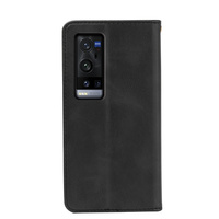 Grosir casing handphone kulit sapi warna solid magnetik VIVO X60 Pro Plus desainer terbaik