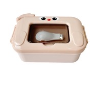 LFS Boîte à Repas Rectangle Personnalisée Sans BPA pour Enfants, Boîte Bento Scolaire avec Bouteille d'Eau en Plastique