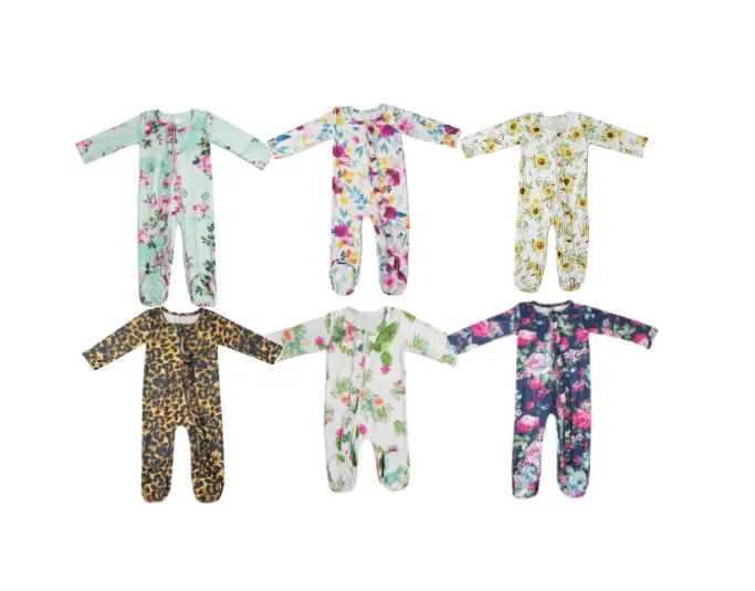 2022 livestrean Cute Print Child Jumpsuit High Quality Unisex Kids Jumpsuit with Zippers O-neck Baby Girl's Clothing