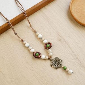 Collar de Mariposa de Cerámica Tejido a Mano HX151 Boh, Collar Étnico Hecho a Mano, <span class=keywords><strong>Cadena</strong></span> de Suéter Vintage con Múltiples Elementos para Mujer - Product Image 6