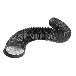 4 pulgadas negro HVAC resistente al fuego espiral diseño <span class=keywords><strong>Industrial</strong></span> <span class=keywords><strong>ventilación</strong></span> resistente al fuego PVC aluminio doble capa conducto Flexible - Product Image 2