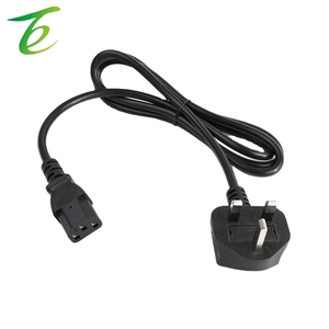Pin kuyruk AC fiş güç kablosu ile İngiliz stdard üç çekirdekli İngiliz fiş tel üç fiş siyah İngiliz saf bakır güç kaynağı - Product Image 3