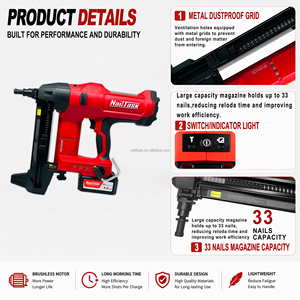 <span class=keywords><strong>Cloueur</strong></span> à béton sans fil 20V à batterie lithium-ion sans balais de qualité industrielle NailTask DCCN100X2 pour l'étanchéité des sous-sols - Product Image 1