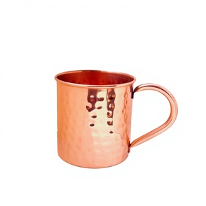 Taza de Cobre Hecha a Mano, Taza Tradicional de Metal para Beber, Vajilla Rústica para Cocina, Decoración para el Hogar, Regalo - Product Image 1