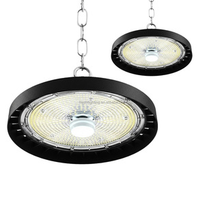 산업용 조명 원형 설비 250w 220-240v 실내 LED UFO 창고등 185Lm/W 전원 공급식 LED 라이트 베이 조명 - Product Image 1