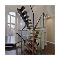 Système de balustrade en verre moderne sur mesure avec support en acier inoxydable pour balcon, escalier et terrasse extérieure