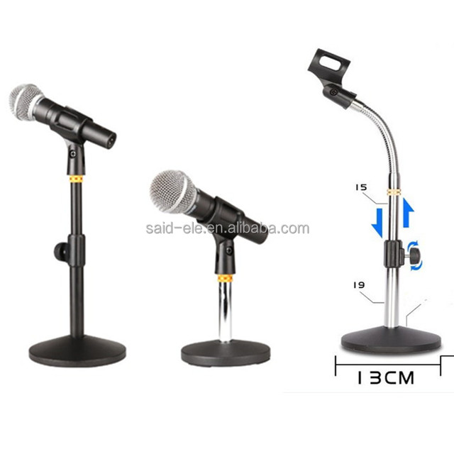 Goose Neck Mic Holder Stand for Studio Live Broadcast Microphone Arm Stand Table Desk Mic Stand
