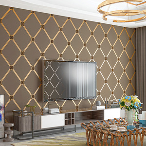 <span class=keywords><strong>Papier</strong></span> Peint 3D Géométrique Moderne Intissé Rouleaux pour Décoration d'Intérieur, Vente en Gros - Product Image 1
