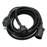 Kit de câblage de remorquage robuste avec prise ronde 7 broches et relais étanche pour remorque de bateau, camping-car et camion commercial