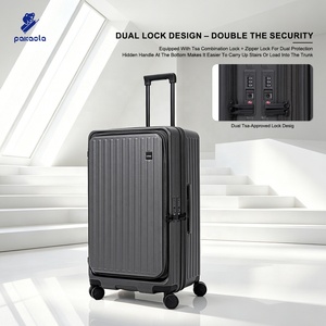 <span class=keywords><strong>Valise</strong></span> rigide à 4 roues pour ordinateur portable, avec serrure TSA, design extensible, poignée souple, durable, écologique, élégante et classique - Product Image 1