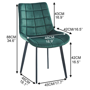 Sillas de Cocina TUQ de <span class=keywords><strong>Venta</strong></span> Caliente, Fáciles de Limpiar, para el Desayuno, con Respaldo de 43 cm de Altura, para Mesa de Comedor, para el Hogar - Product Image 2