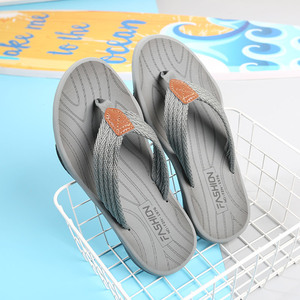 New Arrival Men's Slippers Casual Summer Outdoor Beach Nylon Upper EVA <b>Soft</b> Sole Cotton Lining <b>Flip</b> <b>Flops</b> Anti-Slip Flat - Product Image 4