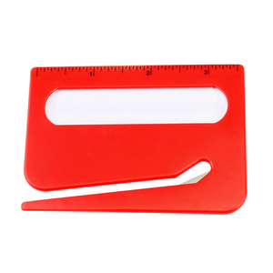 Pembuka surat kartu bisnis Logo kustom plastik bening <span class=keywords><strong>3</strong></span> dalam 1 pembuka huruf Pembuka surat panjang - Product Image 1
