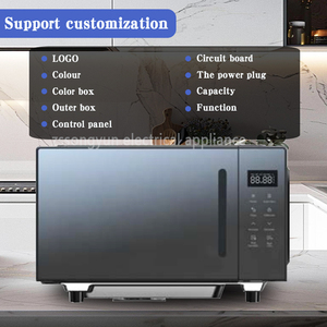 Horno Microondas Fácil de Usar para el Hogar, 20l, Color Negro y Blanco, Versión en Inglés, Horno Microondas Doméstico de Calentamiento Rápido - Product Image 1