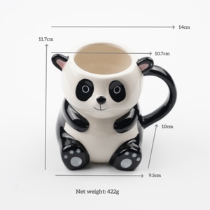Mug panda personnalisé en forme d'animal Mug 3D unique en grès Cadeau anime mignon et drôle Mug en céramique - Product Image 6