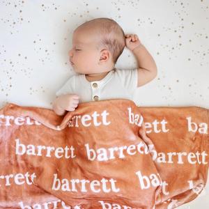 Nom gratuit Logo personnalisé nouveau-né <span class=keywords><strong>cadeau</strong></span> jeter Wrap emmailloter polaire personnalisé bébé couverture avec noms - Product Image 3