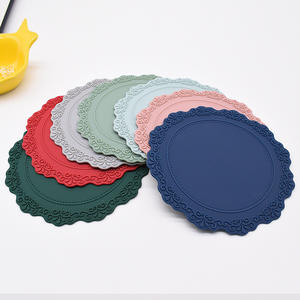 100 مللي متر للماء الدانتيل الغذاء الصف البلاتين لينة عدم الانزلاق الملونة قاعدة سيليكون لأكواب الشرب مسند للكوب حصيرة ختم الشمع سيليكون حصيرة - Product Image 2