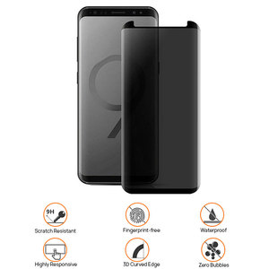 9H 0.3มม. 3D เต็มโค้งความเป็นส่วนตัว Anti-Spy ป้องกันหน้าจอกระจกนิรภัยสำหรับ Samsung Galaxy S8 S9 S10 Plus Note 8 9 10 20 <span class=keywords><strong>21</strong></span> - Product Image 5