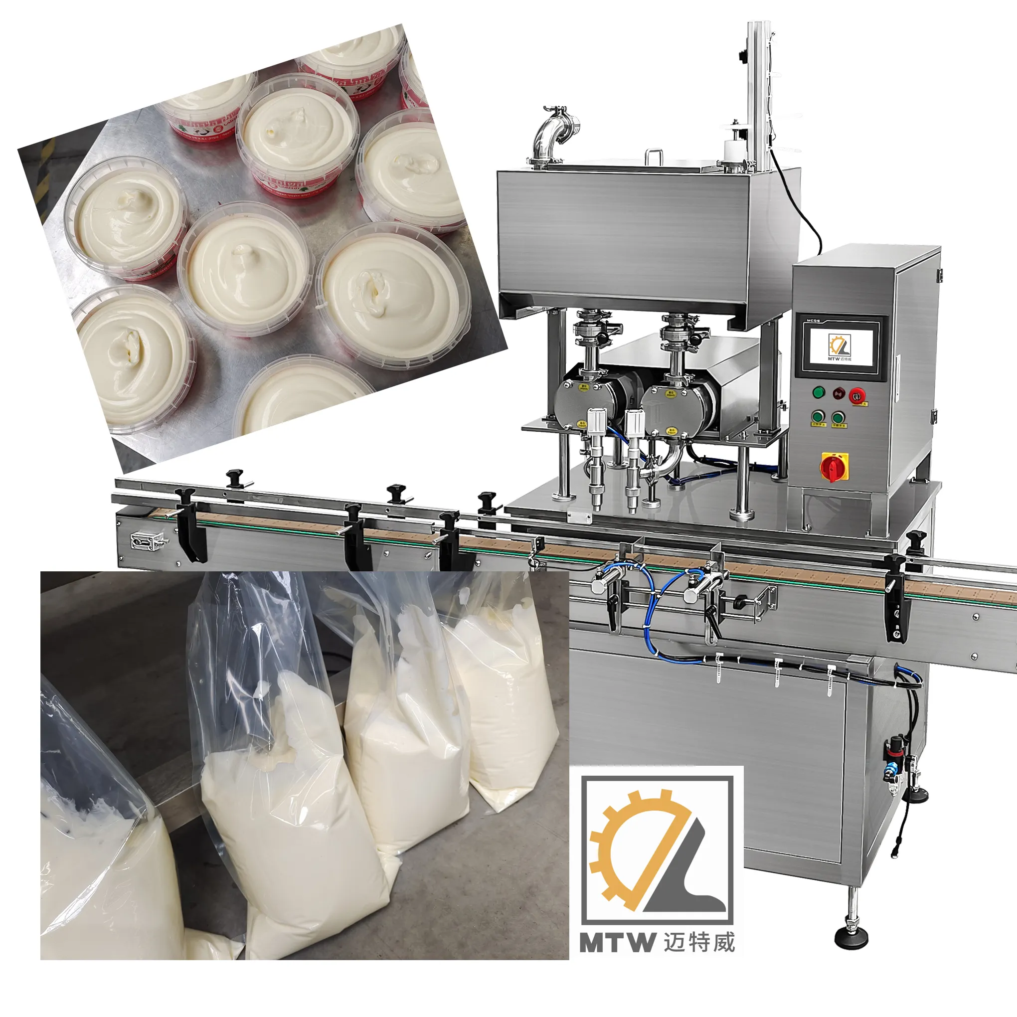 MTW automatische Rotor pumpe Tasse Erdnuss butter Mayonnaise Füll maschine