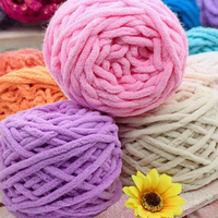 Fil chenille ultra doux en laine mélangée, teinture écologique, fil fantaisie pour tricot à la main, crochet, couverture, écharpe, décoration